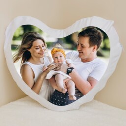 Personalised Photo Cushion - Heart Gift Cymraeg - thumbnail 2