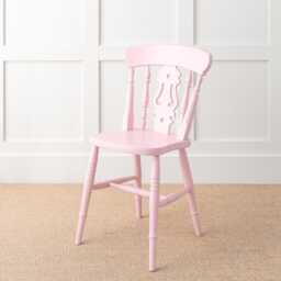 Fiddle Back Farmhouse Dining Chair, Solid Beech Wood Kitchen Hand Painted in Any Farrow & Ball Colour - thumbnail 2