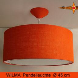 Orange Jute Lamp Wilma Pendant With Diffuser - thumbnail 2