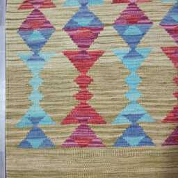 Minimalist Scandinavian Runner, Handmade Artisan Afghan Turkish Persian Swedish Style Flatweave Natural Wool Kilim Runner Rug 203x62 cm - thumbnail 4