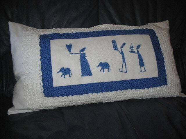 Pillow Cover Blue-White - image 1