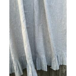 Linen Shower Curtain With Ruffle Hem -, 72x72, 72x85, 72x94, White, Grey, Cream, Pink, Blue, Stripe, Chevron, 40+Color/Patterns, Custom Size - thumbnail 2