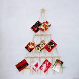 Macrame Christmas Tree Wall Hanging With Wooden Star - thumbnail 3