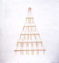 Macrame Christmas Tree Wall Hanging With Wooden Star