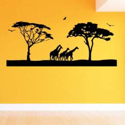 Safari Wall Decal - African Mural Scene Home Decor Vwaq - thumbnail 1