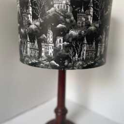 Castles Lampshade, Light Shade, Halloween, Gothic , Black & White, Spooky Etoile, Free Gift - thumbnail 2