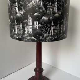 Castles Lampshade, Light Shade, Halloween, Gothic , Black & White, Spooky Etoile, Free Gift - thumbnail 4