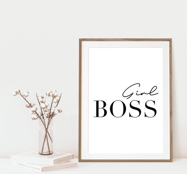 Girl Boss Quote Printed Poster, Boss, Definition, Power, Empowerment, Gifts For Her, Office Decor, Salon Wall Art - image 1