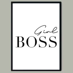 Girl Boss Quote Printed Poster, Boss, Definition, Power, Empowerment, Gifts For Her, Office Decor, Salon Wall Art - thumbnail 3