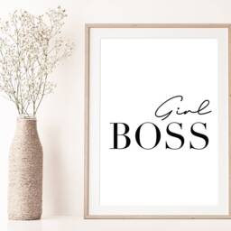 Girl Boss Quote Printed Poster, Boss, Definition, Power, Empowerment, Gifts For Her, Office Decor, Salon Wall Art - thumbnail 2