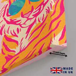 Go Get Em Tiger Canvas Wall Art Maximalist Bold Colourful Abstract Motivational Aesthetic Living Room Office Luxury Pop Cool Print - thumbnail 2