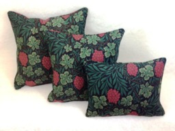 William Morris - Vine Dark Green/Red Cushion Cover Throw Pillow Designer Home Decor - thumbnail 1
