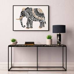 Tribal Elephant Wall Art Stencil - Diy Design Geometric For Home Makeovers - thumbnail 3
