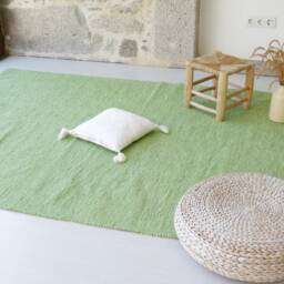 Large Pistachio Green Rug 5.5 X8 Feet, Area Rug, Living Room Bohemian Bedroom Carpet, Scandinavian Tapis De Salon - thumbnail 2