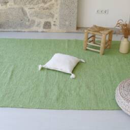 Large Pistachio Green Rug 5.5 X8 Feet, Area Rug, Living Room Bohemian Bedroom Carpet, Scandinavian Tapis De Salon - thumbnail 3