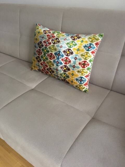 Handwoven Fabric Silk Ikat Velvet Pillow Cover Rainbow Ethnic Spots - image 1