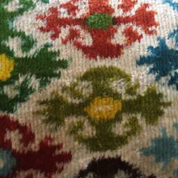 Handwoven Fabric Silk Ikat Velvet Pillow Cover Rainbow Ethnic Spots - thumbnail 3
