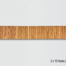 Handmade Oak Flip Down Hook Coat Rack 200mm High Modern Hallway Decor - thumbnail 3