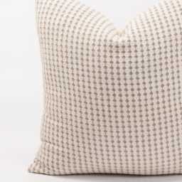 Earthy Brown & Ivory Cotton Linen Throw Pillow Cover - thumbnail 2