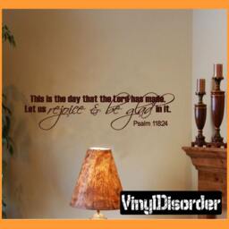This Is The Day That Lord Has Made. Let Us Rejoice & Be Glad in It - Vinyl Wall Decal Quotes Sticker G002Thisisiiiet - thumbnail 1