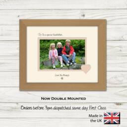 Godfather Photo Frame Special Godparent Gift, Double Mounted Landscape 716F Or Portrait 1074F - thumbnail 1