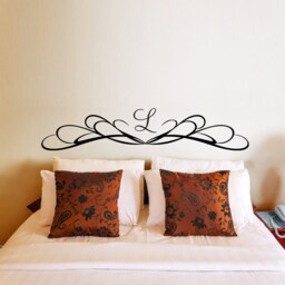 Headboard Wall Decal Customized With Your Initial - thumbnail 1