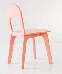 Coral Color Desk Chair, Chair For Kids With Backrest, Daycare Handmade Montessori Minimalist Toddler Room Furniture, Merry Christmas