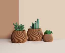 3D Printed Cactus, Succulent Planters , Mid Century Idea Gift For Home, Large Planter Pot