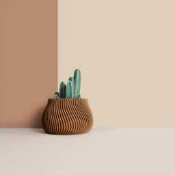 3D Printed Cactus, Succulent Planters , Mid Century Idea Gift For Home, Large Planter Pot - thumbnail 3