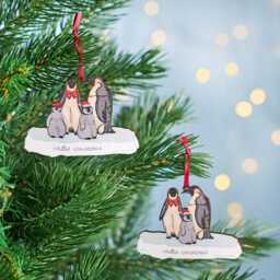 Personalised Penguin Family Christmas Decoration - Custom Holiday Ornament, Keepsake, Gift, Traditional - thumbnail 2