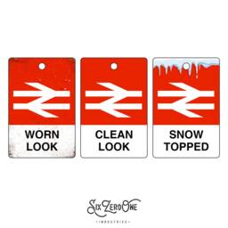 Personalised Railway Sign Christmas Decoration - 3 Styles Available Any Name Platform Station Custom Print Bauble Hanging Tree Xmas - thumbnail 2