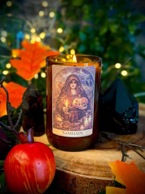 Samhain - Wiccan Sabbat Handmade Soy Wax Eco Friendly Vegan Candle Alter Witchy Pagan Wheel Of The Year Hand Poured in Wales - image 1