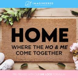 Funny Home Doormat - Where The Ho & Me Come Together Gifts For Couples Custom Decor Personalised Family Gift - thumbnail 1
