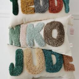 Personalised Children Cushion - New Baby Gift Tufted Name Pillow Bed Decor Housewarming Birthday Gifts - thumbnail 3