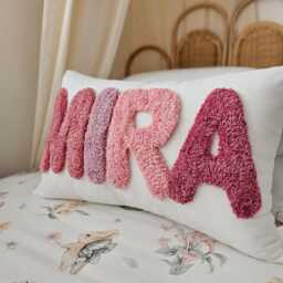 Personalised Children Cushion - New Baby Gift Tufted Name Pillow Bed Decor Housewarming Birthday Gifts - thumbnail 2