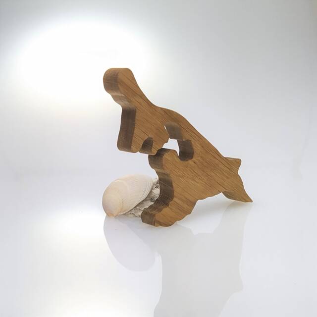 Usedom Wooden Island, Wall Decoration, Maritime Gift, Made Of Oak Wood, Baltic Sea Island Silhouette - image 1