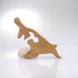 Usedom Wooden Island, Wall Decoration, Maritime Gift, Made Of Oak Wood, Baltic Sea Island Silhouette - thumbnail 2