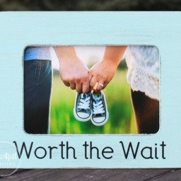Worth The Wait Picture Frame - Hand-Painted Pregnancy Announcement - thumbnail 2