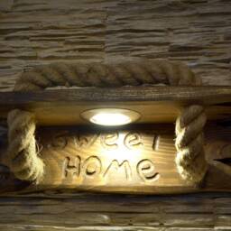 Sconce Wooden, The Wall Light From A Natural Wood, Led For Wall, Wooden Lighting Fixture With Jute Rope - thumbnail 3