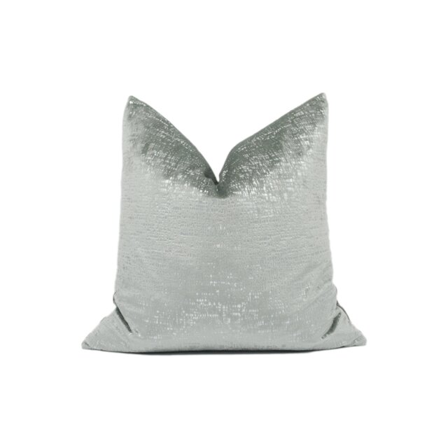 Chic Plush Silver Grey Velvet Cushion Cover - Handmade Throw Pillow Modern Designer Home D??cor - image 1