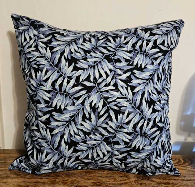 Blue Gray Ferns Pillow Cover, 14 X Decorative Cover - image 1