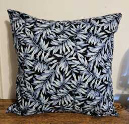 Blue Gray Ferns Pillow Cover, 14 X Decorative Cover - thumbnail 1