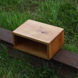Hanging Bedside Table, Oak Decorative Wormwood New - thumbnail 2