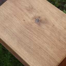 Hanging Bedside Table, Oak Decorative Wormwood New - thumbnail 3