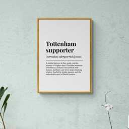 Tottenham Supporter Funny Definition Sport Football Gift Wall Art Print - thumbnail 3