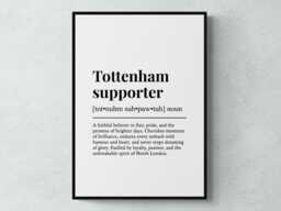 Tottenham Supporter Funny Definition Sport Football Gift Wall Art Print - thumbnail 1