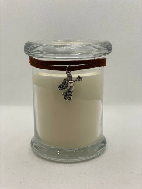 Handmade Soy Wax Candle 8 Oz Apothecary Jar, Cotton Wick - image 1