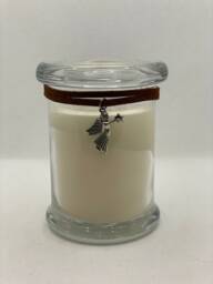 Handmade Soy Wax Candle 8 Oz Apothecary Jar, Cotton Wick - thumbnail 1