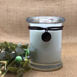 Handmade Soy Wax Candle 8 Oz Apothecary Jar, Cotton Wick - thumbnail 2