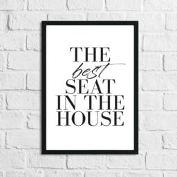 The Best Seat in House Bathroom Wall Decor Home Frameless Print - thumbnail 2